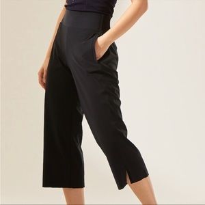 Athleta cosmic crop black wide leg pants XS